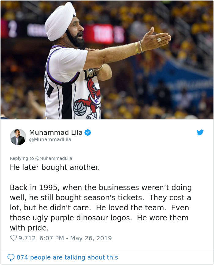Someone Shares Wholesome Story About An Immigrant Who Is The Biggest Toronto Raptors Fan And It Goes Viral Someone Shares Wholesome Story About An Immigrant Who Is The Biggest Toronto Raptors Fan And It Goes Viral