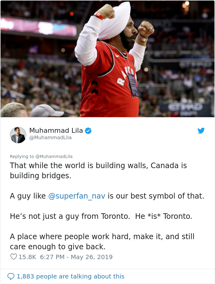 Someone Shares Wholesome Story About An Immigrant Who Is The Biggest Toronto Raptors Fan And It Goes Viral Someone Shares Wholesome Story About An Immigrant Who Is The Biggest Toronto Raptors Fan And It Goes Viral