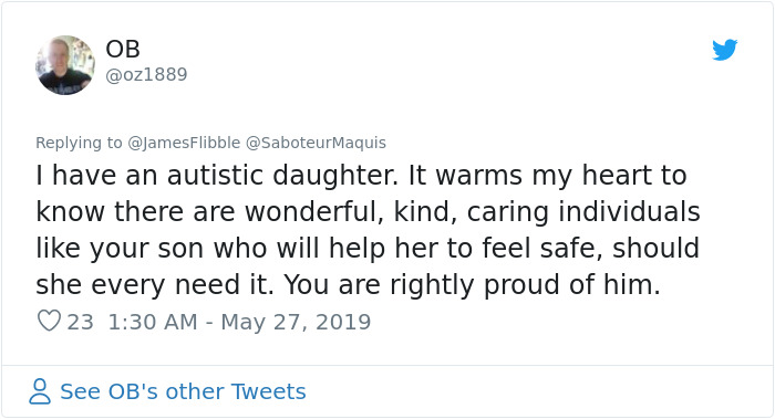 Father Is Stoked To Find A Review About His Son Taking Care Of An Autistic Child At Work