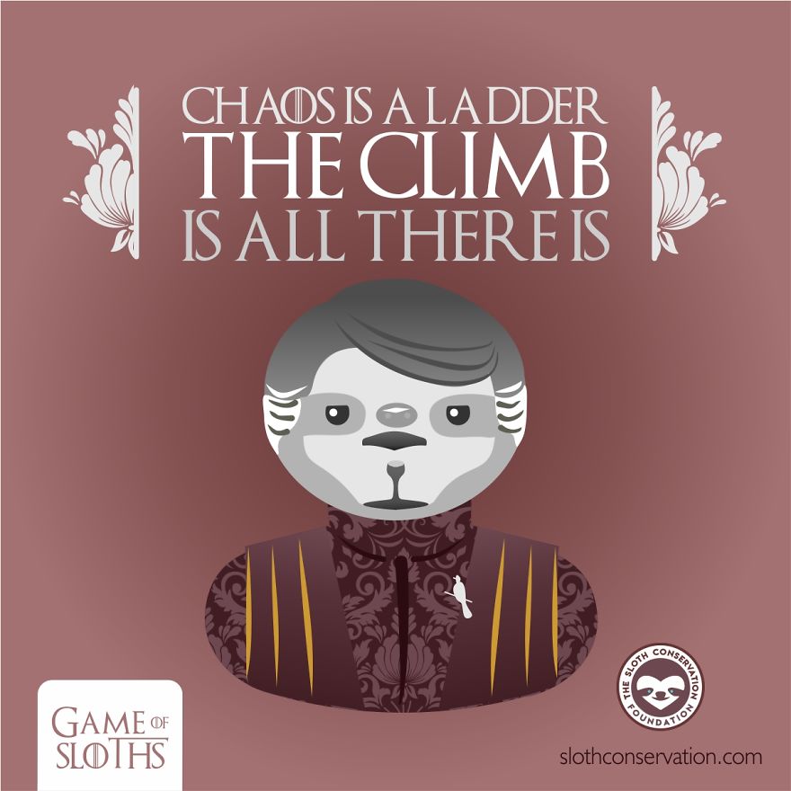 "Game Of Sloths": I Made Game Of Thrones Characters Like Sloths With Their Best (And Slothish) Quotes
