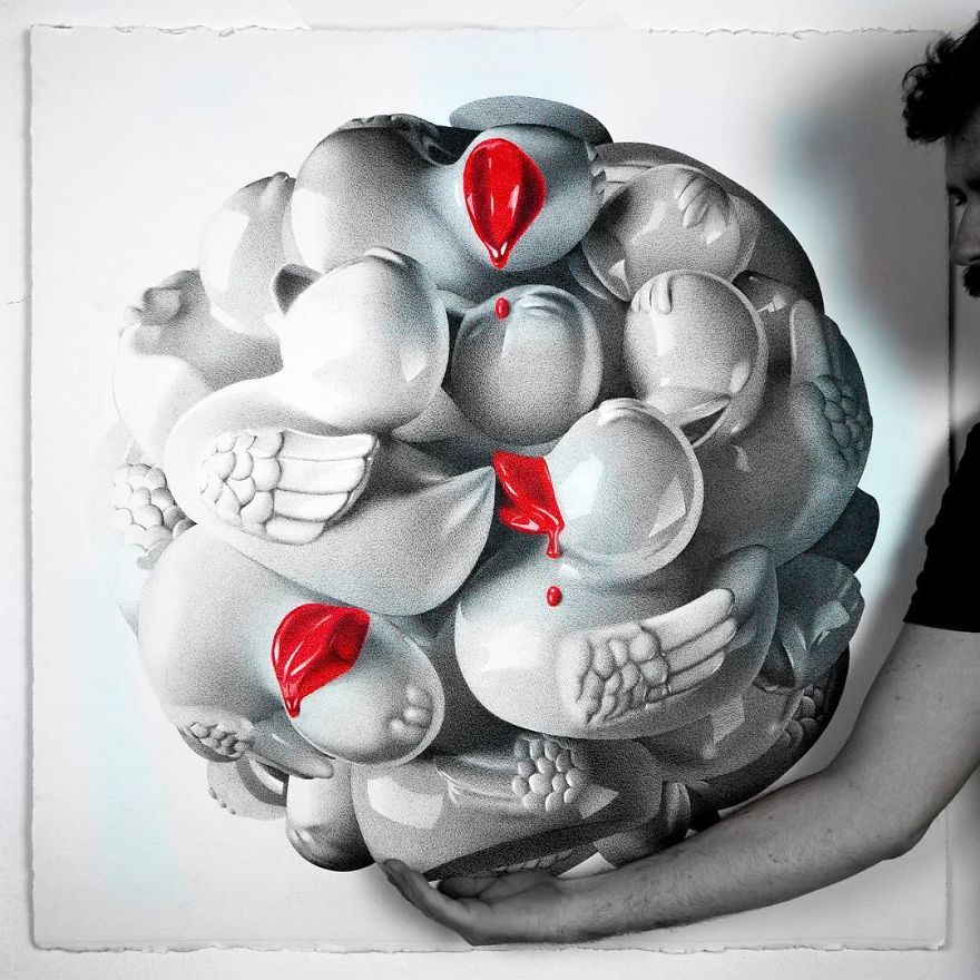 Italian Artist Makes Ultra Realistic Drawings With Pen And The Result Is Impressive