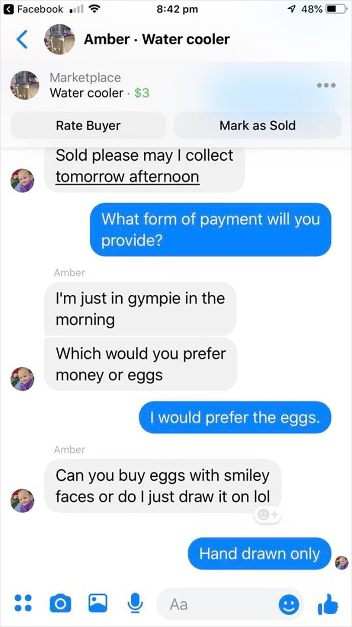 Guy Wants To Sell His Water Cooler In Exchange For Eggs, It Turns Into A Hilarious Bidding War Guy Wants To Sell His Water Cooler In Exchange For Eggs, It Turns Into A Hilarious Bidding War