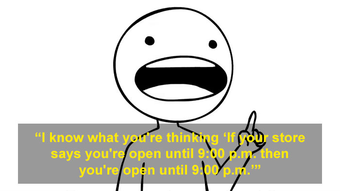 Former Retail Worker Hilariously Shows Why People Who Start Shopping Minutes Before Closing Time Are The Worst