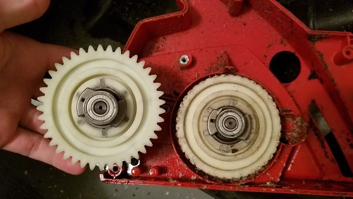 Wellworn Chainsaw Gear After 8 Years