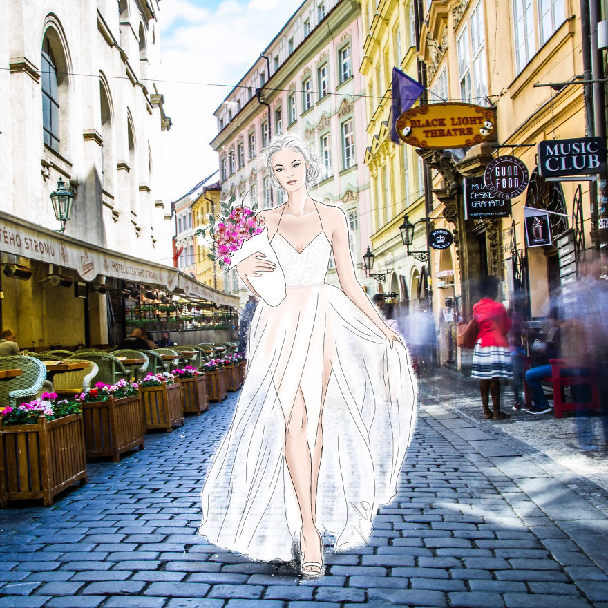 A Unique Collaboration Between A Fashion Illustrator And An Urban Photographer