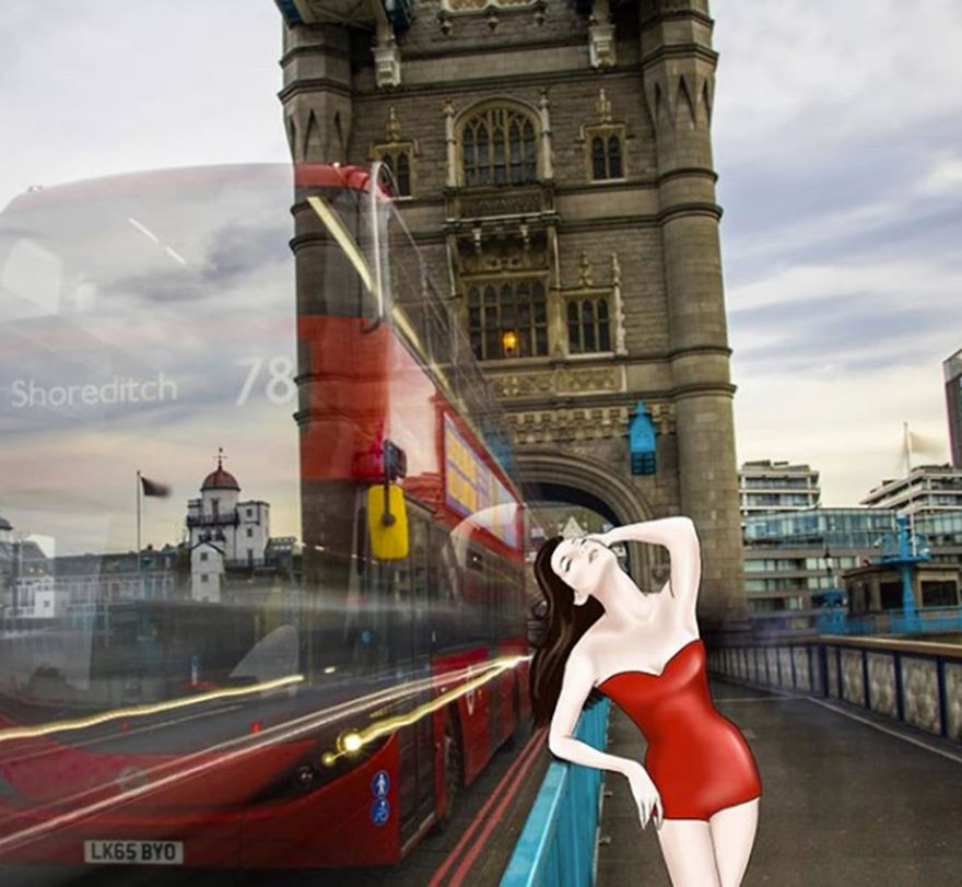 A Unique Collaboration Between A Fashion Illustrator And An Urban Photographer