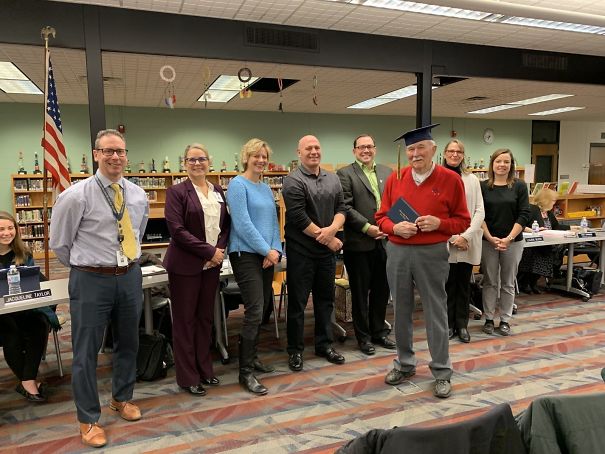 91-Year-Old Donald Doll Receives His High School Diploma After Leaving Before Graduation To Join The NAVY In 1945