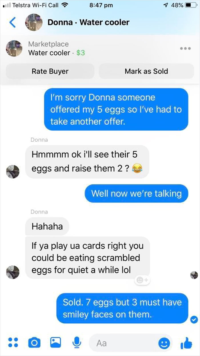 Guy Wants To Sell His Water Cooler In Exchange For Eggs, It Turns Into A Hilarious Bidding War