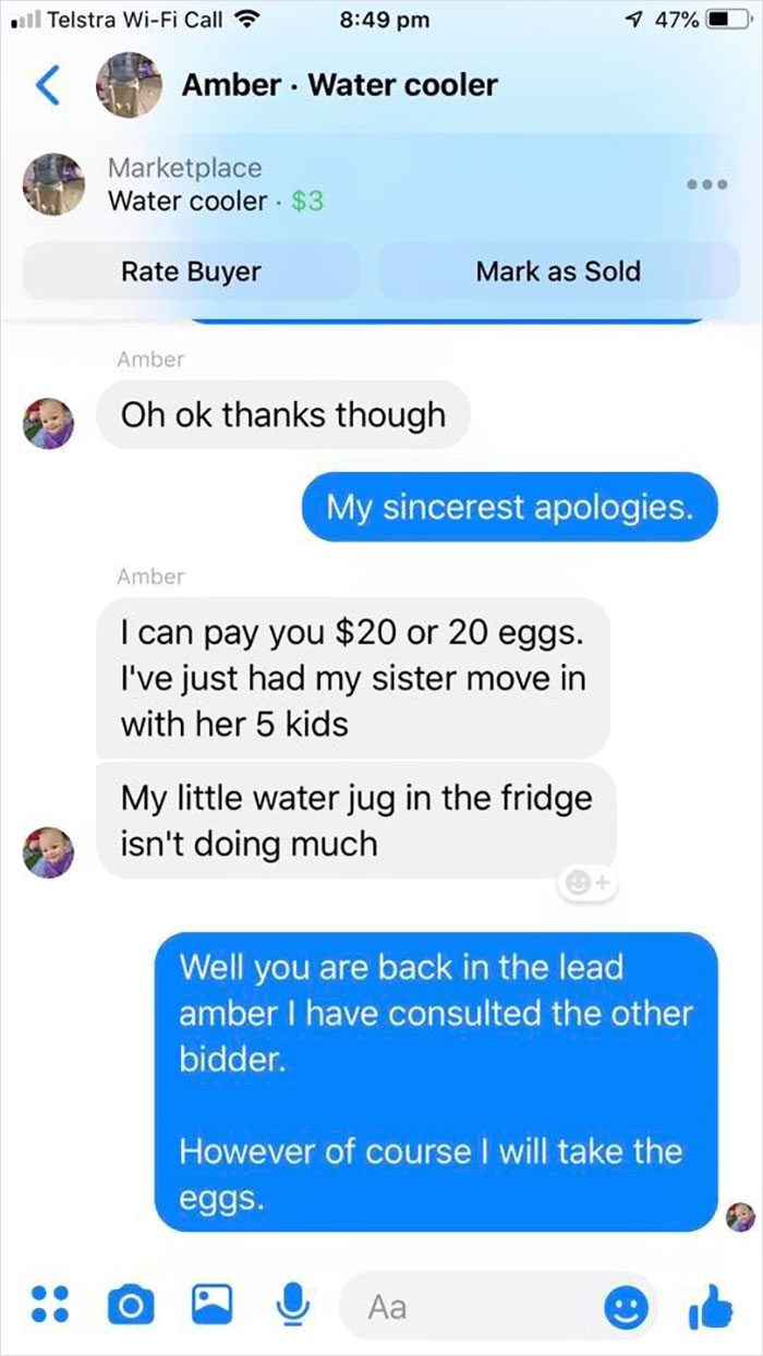 Guy Wants To Sell His Water Cooler In Exchange For Eggs, It Turns Into A Hilarious Bidding War