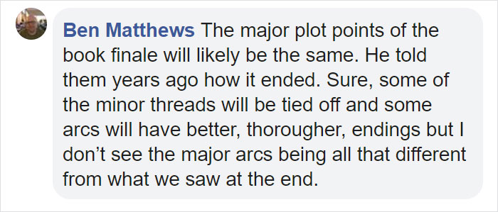 George R.R. Martin Reveals Ending In Books Will Be Different From Series Finale George R.R. Martin Reveals Ending In Books Will Be Different From Series Finale
