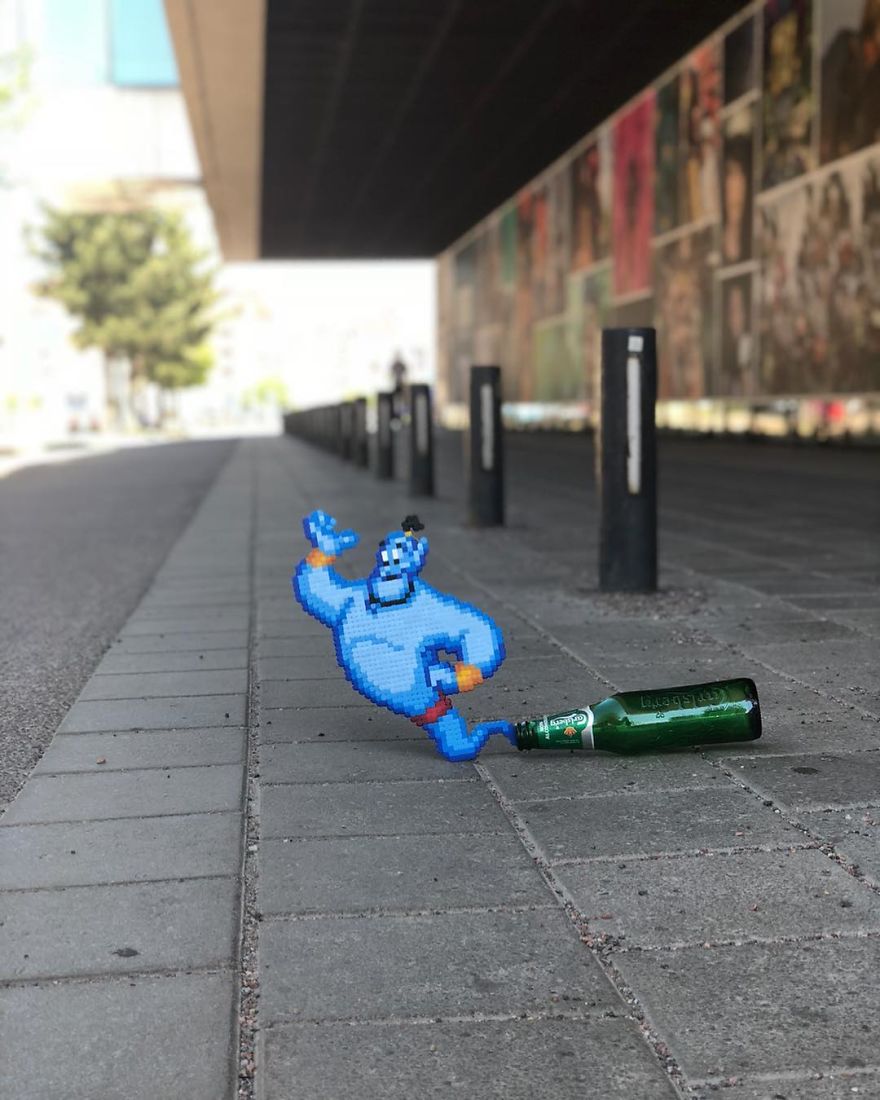 Artist Takes His Pixelated Art The Streets Of The Cities, Leaving Them Much More Fun