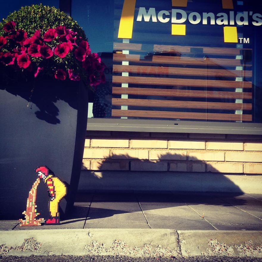 Artist Takes His Pixelated Art The Streets Of The Cities, Leaving Them Much More Fun