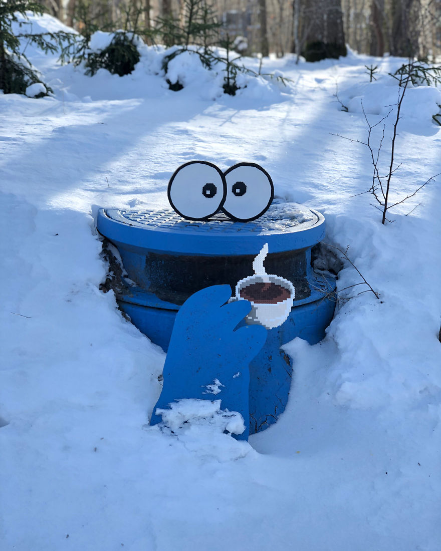 Artist Takes His Pixelated Art The Streets Of The Cities, Leaving Them Much More Fun