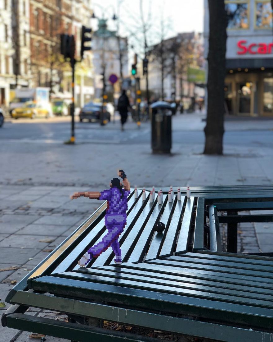 Artist Takes His Pixelated Art The Streets Of The Cities, Leaving Them Much More Fun