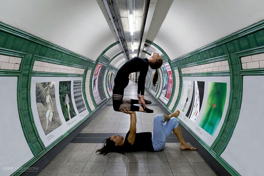 Photographer Explores The Shape & Movement Of London Underground Through Yoga