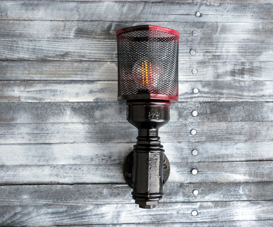 Plug In Wall Sconce Lamp Farmhouse Decor Rustic Decor Sconce Lamp Industrial Lighting Steampunk Sconce Vintage Cast Iron Wall Sconces Vintage Bath Sconce