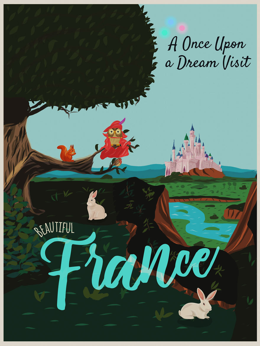 These Disney-Inspired Travel Posters Will Have You Ready To Explore A Whole New World