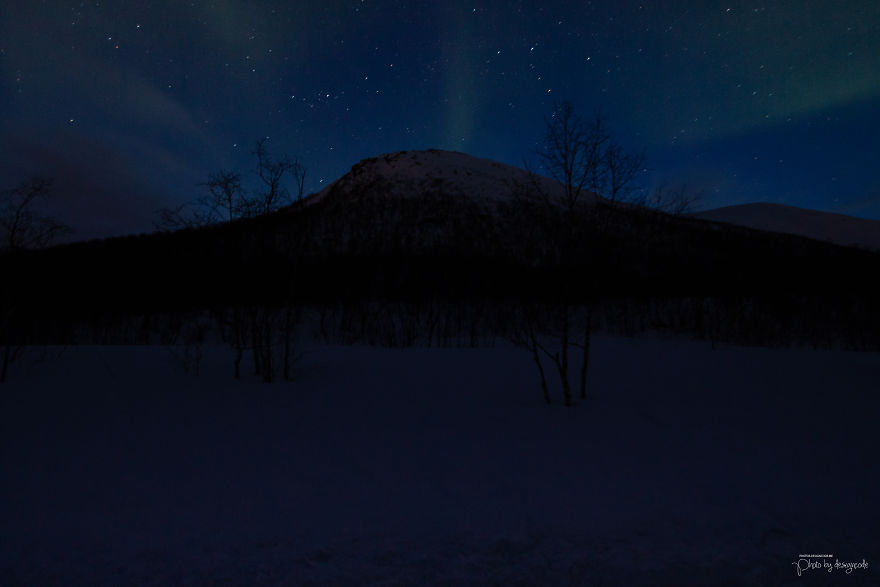 A Faint Aurora At Vasstrand