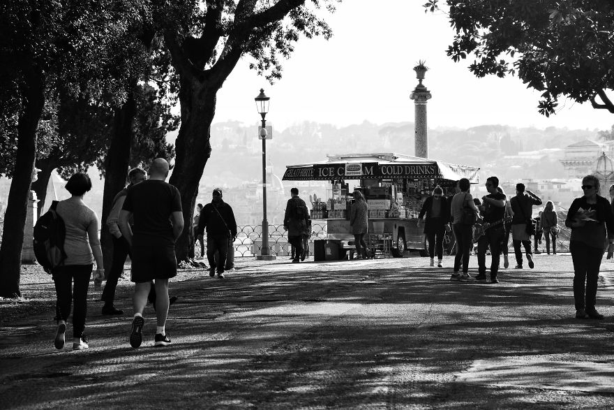 A Beautiful Day At The Borghese Park In Rome