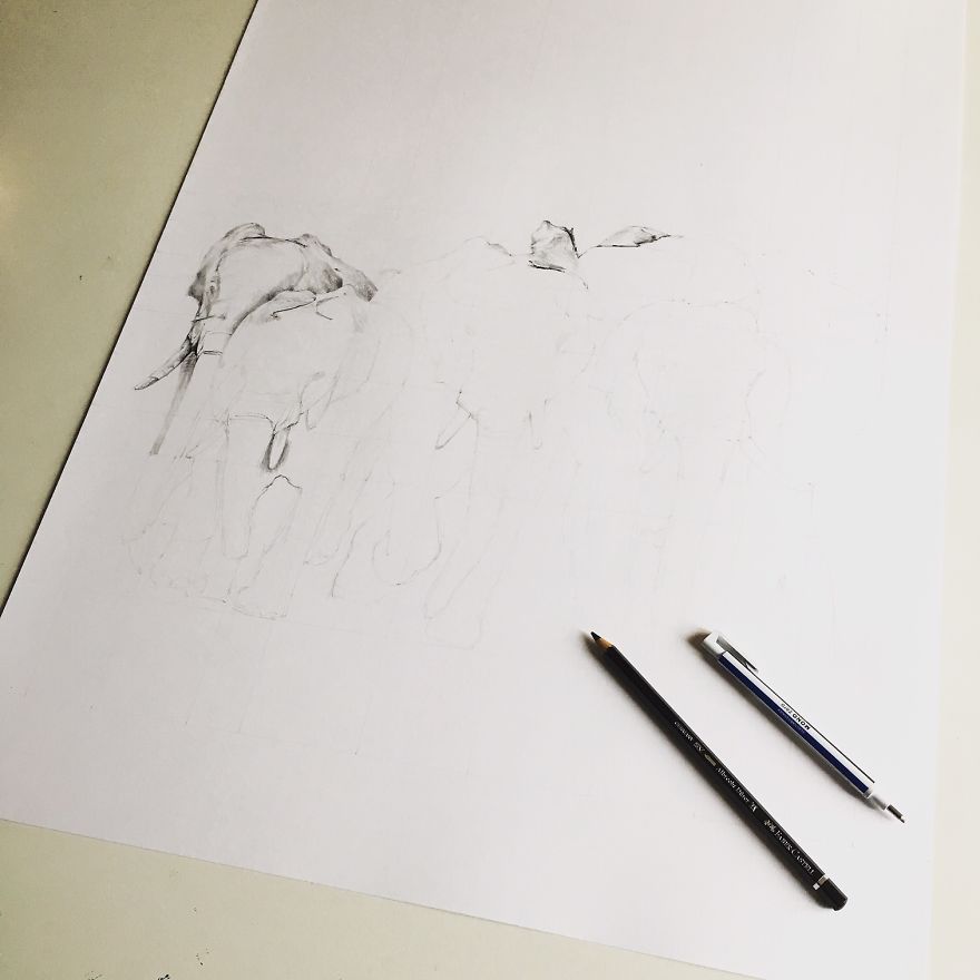 One Pen And One Month Later: Drawing My 5 Elephants