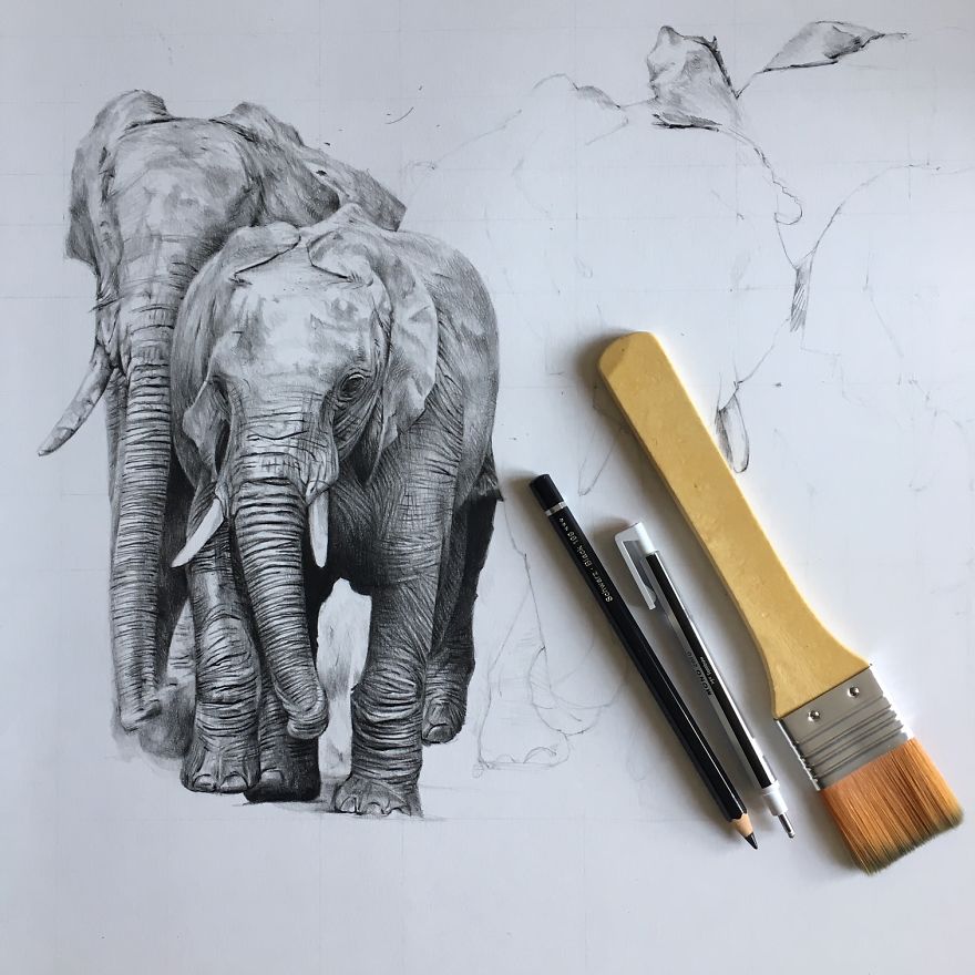One Pen And One Month Later: Drawing My 5 Elephants