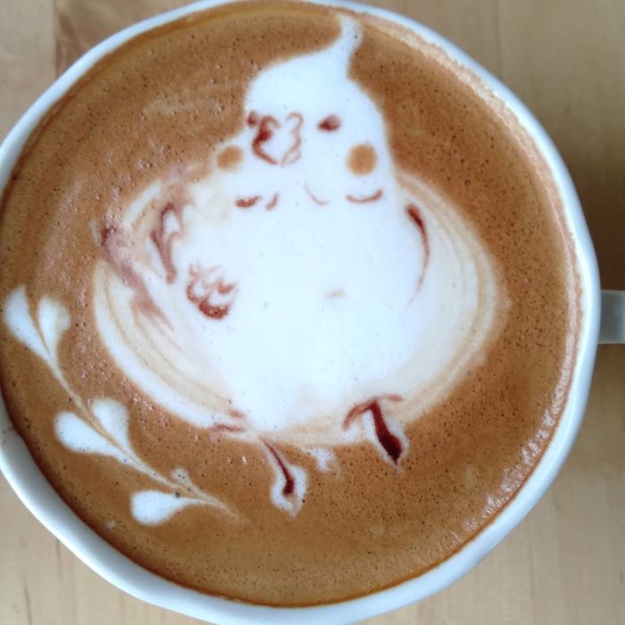 Japanese Uses His Passion For Birds And Creates Incredible Designs In Coffee