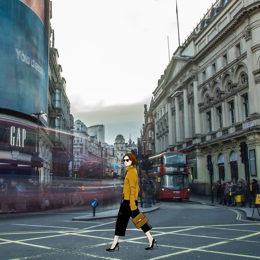 A Unique Collaboration Between A Fashion Illustrator And An Urban Photographer