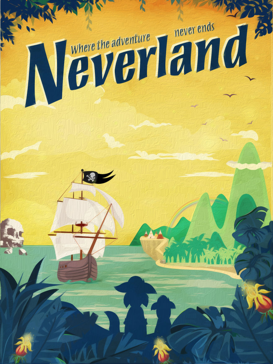 These Disney-Inspired Travel Posters Will Have You Ready To Explore A Whole New World