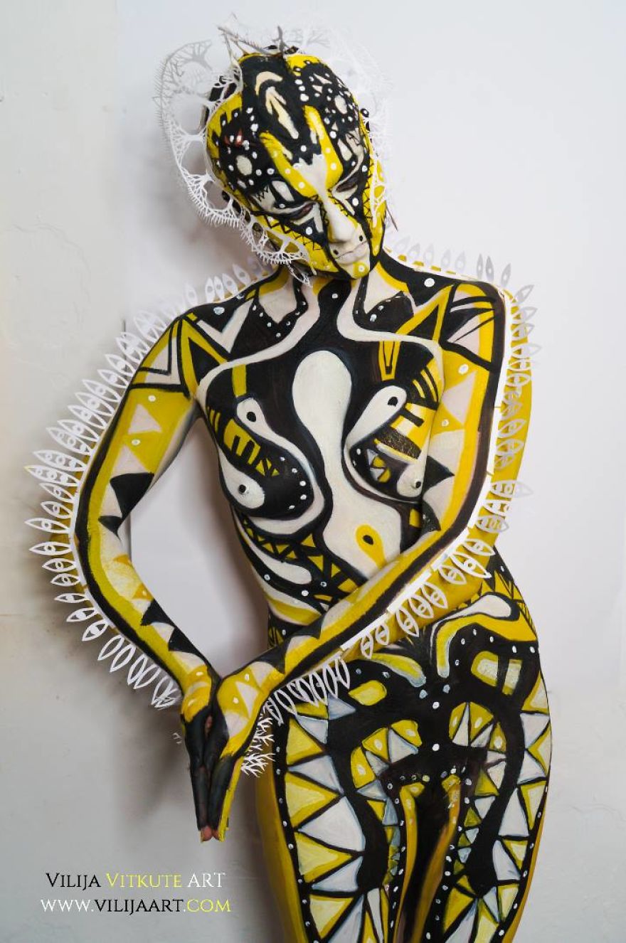 Inspiring Paper Art And Bodypainting By Artist Vilija Vitkute