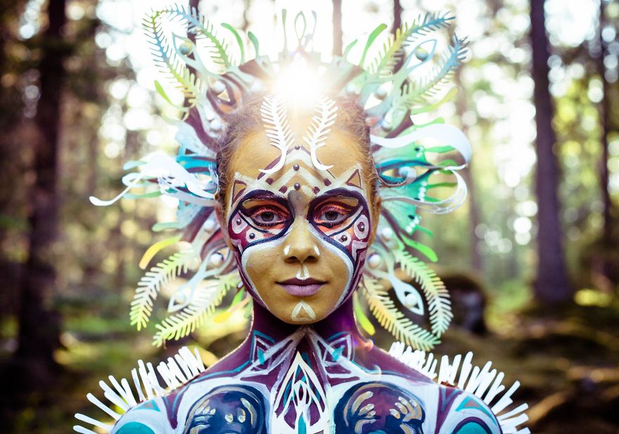 Inspiring Paper Art And Bodypainting By Artist Vilija Vitkute