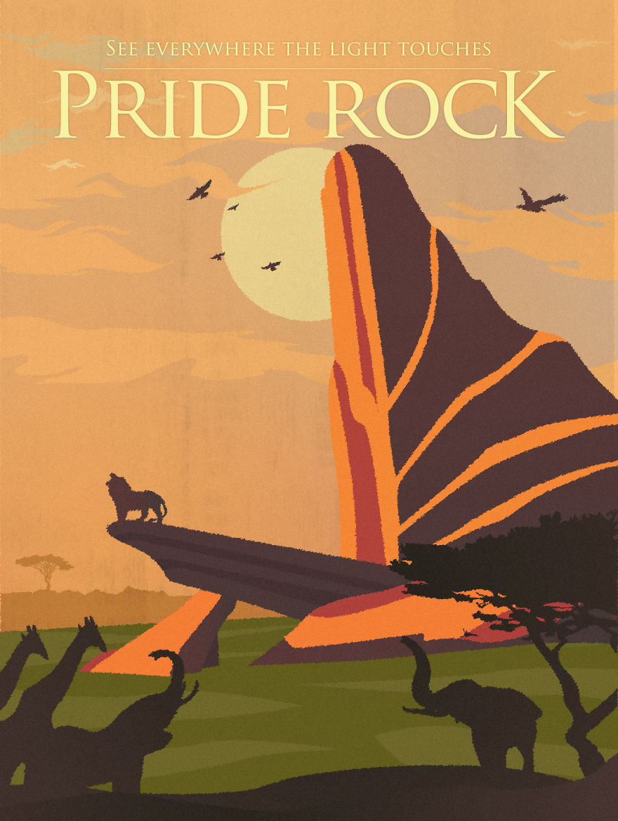 These Disney-Inspired Travel Posters Will Have You Ready To Explore A Whole New World