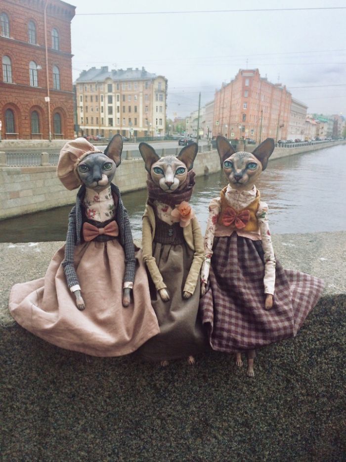 The Puppeteer From Saint Petersburg Creates Realistic Dolls Of Sphynx Cats