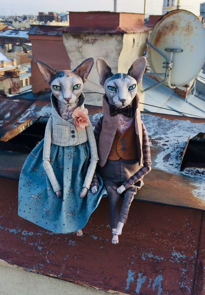 The Puppeteer From Saint Petersburg Creates Realistic Dolls Of Sphynx Cats