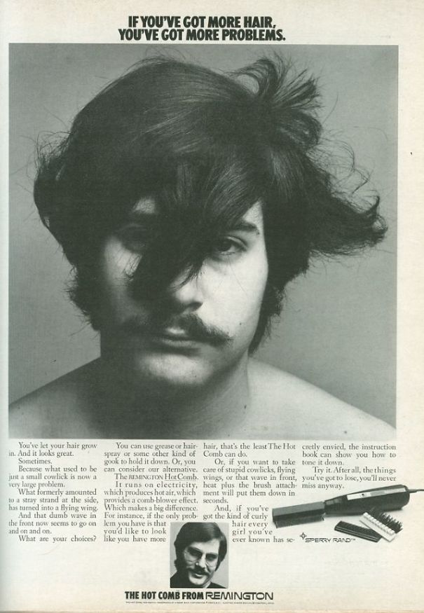 These Old Ads Showed How Much Men Were Vain With Their Hair In The 1970s