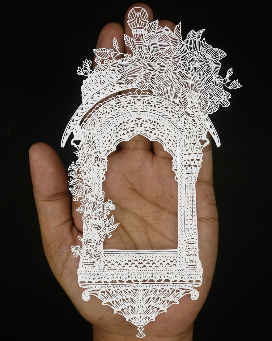 I’ve Been Experimenting With And Learning From Papercuts For More Than 6 Years, Here Are My 8 Cutouts Of Indian Havelis