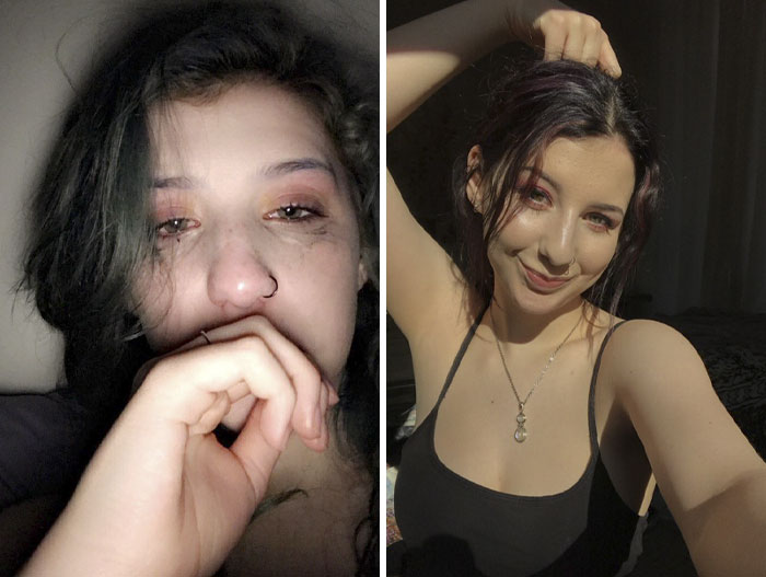 Teen Shows The Difference Mental Health Glow Up Made To Her Appearance, Inspires Others To Post Their Pics Teen Shows The Difference Mental Health Glow Up Made To Her Appearance, Inspires Others To Post Their Pics