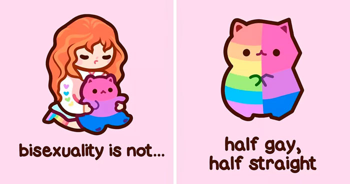 5 Most Common Misconceptions About Bisexuality Explained Through Adorable Kitten Illustrations