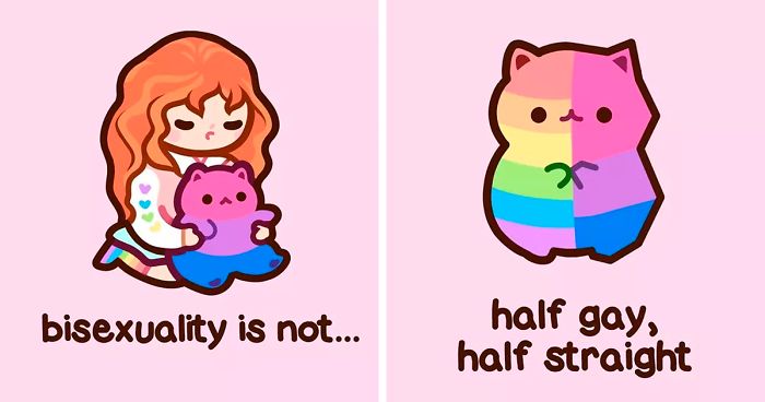 5 Most Common Misconceptions About Bisexuality Explained Through Adorable Kitten Illustrations