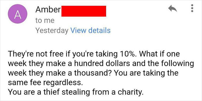 Entitled Charity Employee Doesn't Understand Basic Economics, Ends Up Losing $6000 Worth Of Equipment From Donor With Her Attitude Entitled Charity Employee Doesn't Understand Basic Economics, Ends Up Losing $6000 Worth Of Equipment From Donor With Her Attitude