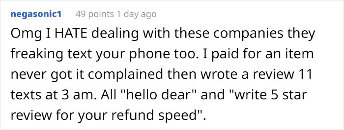 Woman Leaves 1 Star Review For Nail Powder Received From Chinese Company, They Try To Harass Her Into Changing It