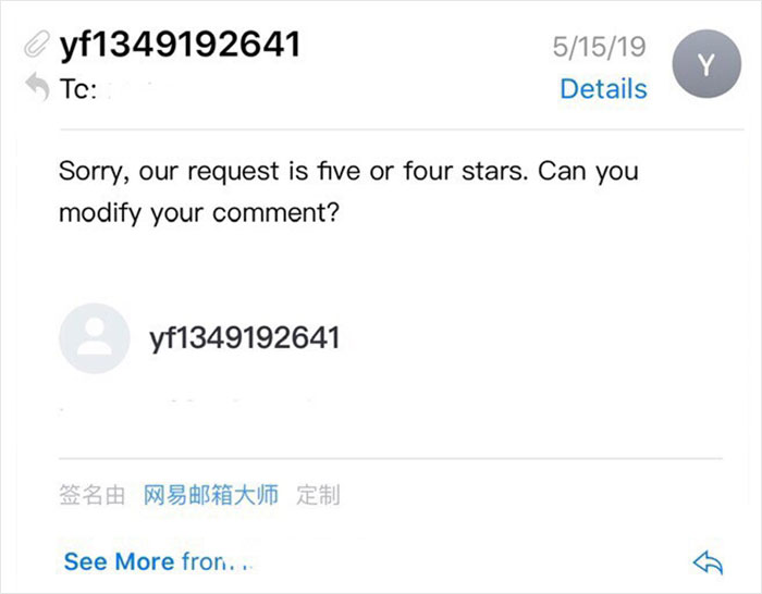 Woman Leaves 1 Star Review For Nail Powder Received From Chinese Company, They Try To Harass Her Into Changing It