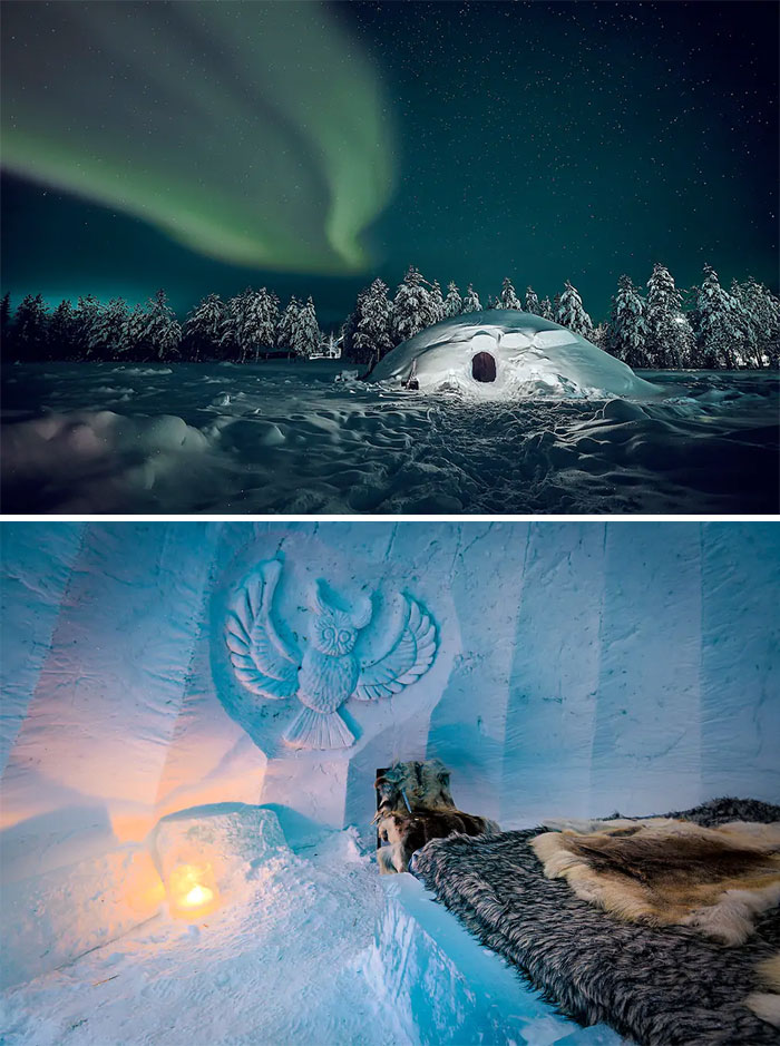Snow Igloo In Pelkosenniemi, Finland