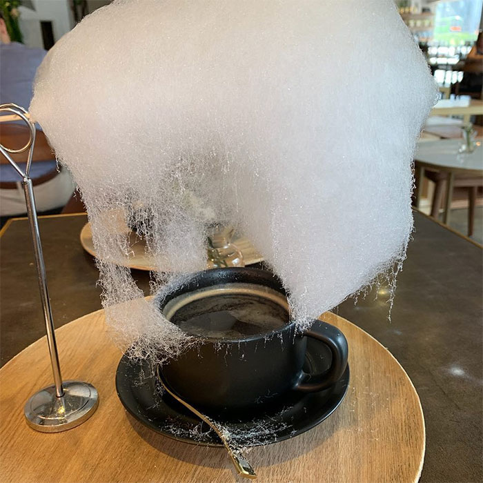 Cafe In Shanghai Serves Coffee With Cotton Candy On Top So It Rains Sugar, And It Looks Magical Cafe In Shanghai Serves Coffee With Cotton Candy On Top So It Rains Sugar, And It Looks Magical
