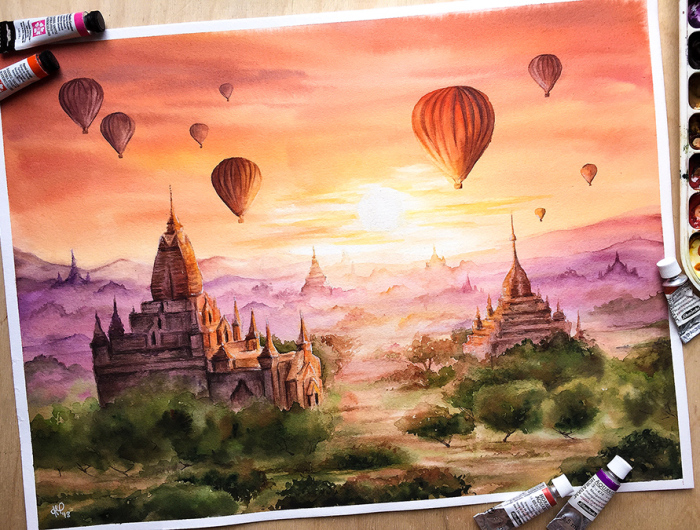 I’ve Painted 23 Countries In Watercolors So You Can Visually Travel Around The World
