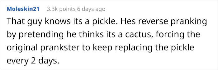 Guy Gets Pranked With A Fake 'Cactus' That's Actually A Pickle His Colleagues Replace Every 2 Days Guy Gets Pranked With A Fake 'Cactus' That's Actually A Pickle His Colleagues Replace Every 2 Days