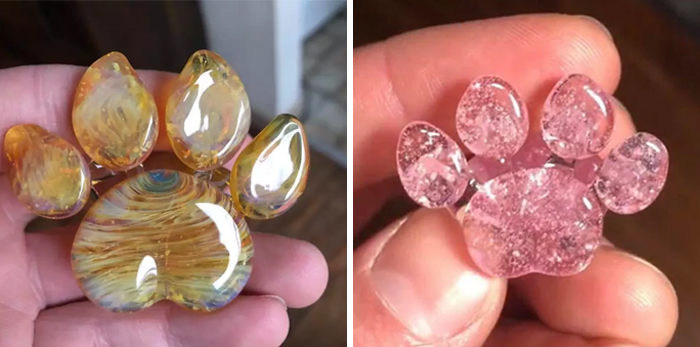 Company Turns Ashes Of People’s Beloved Pets Into Glass Replica Paws That Will Serve As A Memorial Forever