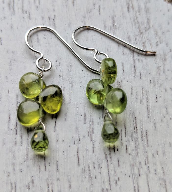 Peridot Gemstone Earrings With 925 Sterling Silver