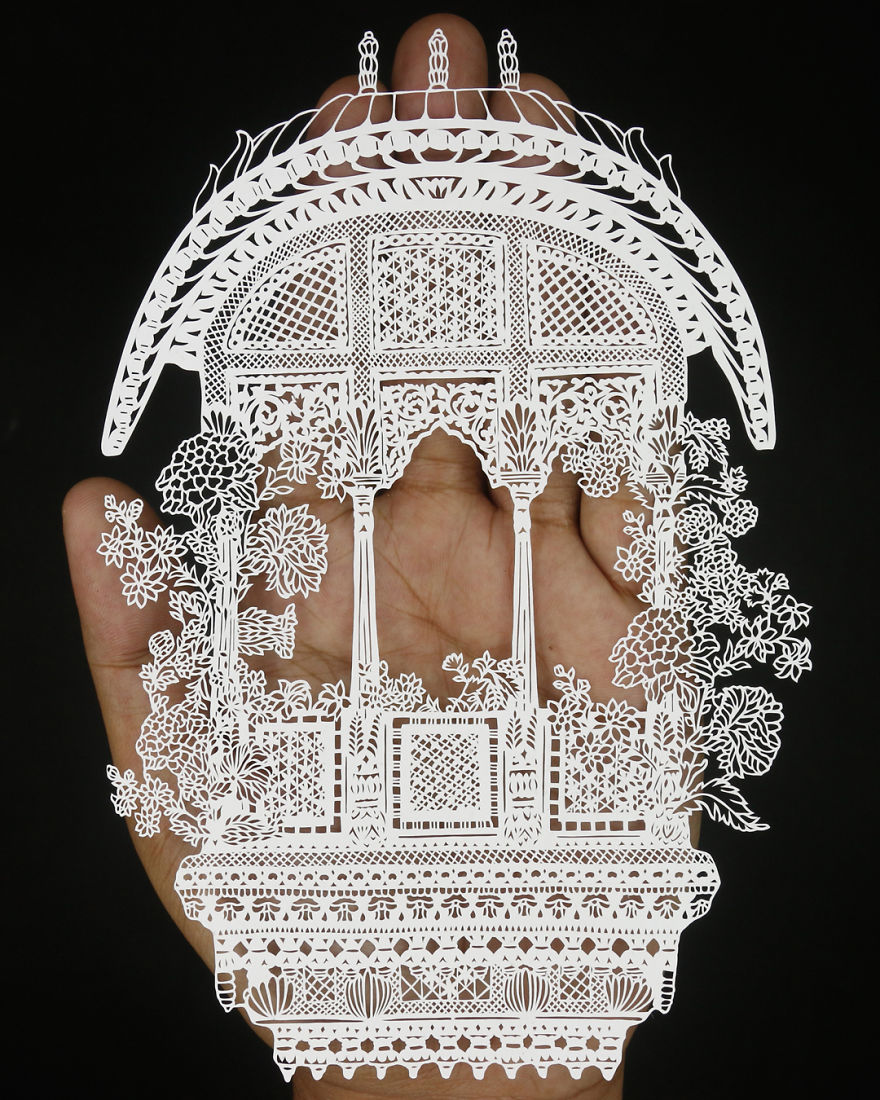 I’ve Been Experimenting With And Learning From Papercuts For More Than 6 Years, Here Are My 8 Cutouts Of Indian Havelis