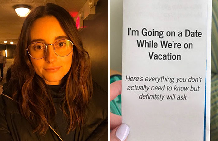 This Woman Had A Date During A Family Vacation, Gave Everyone A Leaflet To Answer Their Annoying Questions