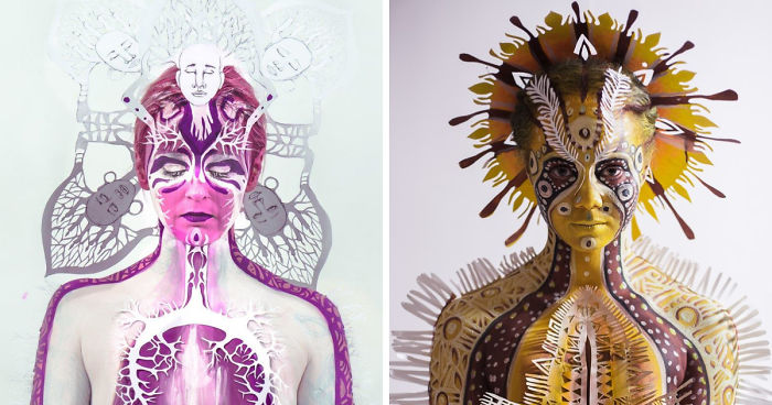 Inspiring Paper Art And Bodypainting By Artist Vilija Vitkute